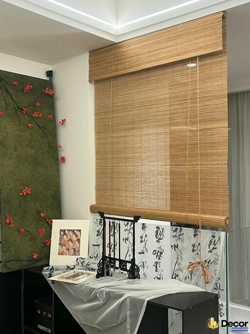Mành tre trang trí dễ kết hợp với đồ decor.