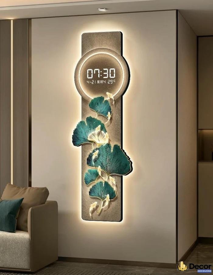Trang trí đồng hồ treo tường dọc