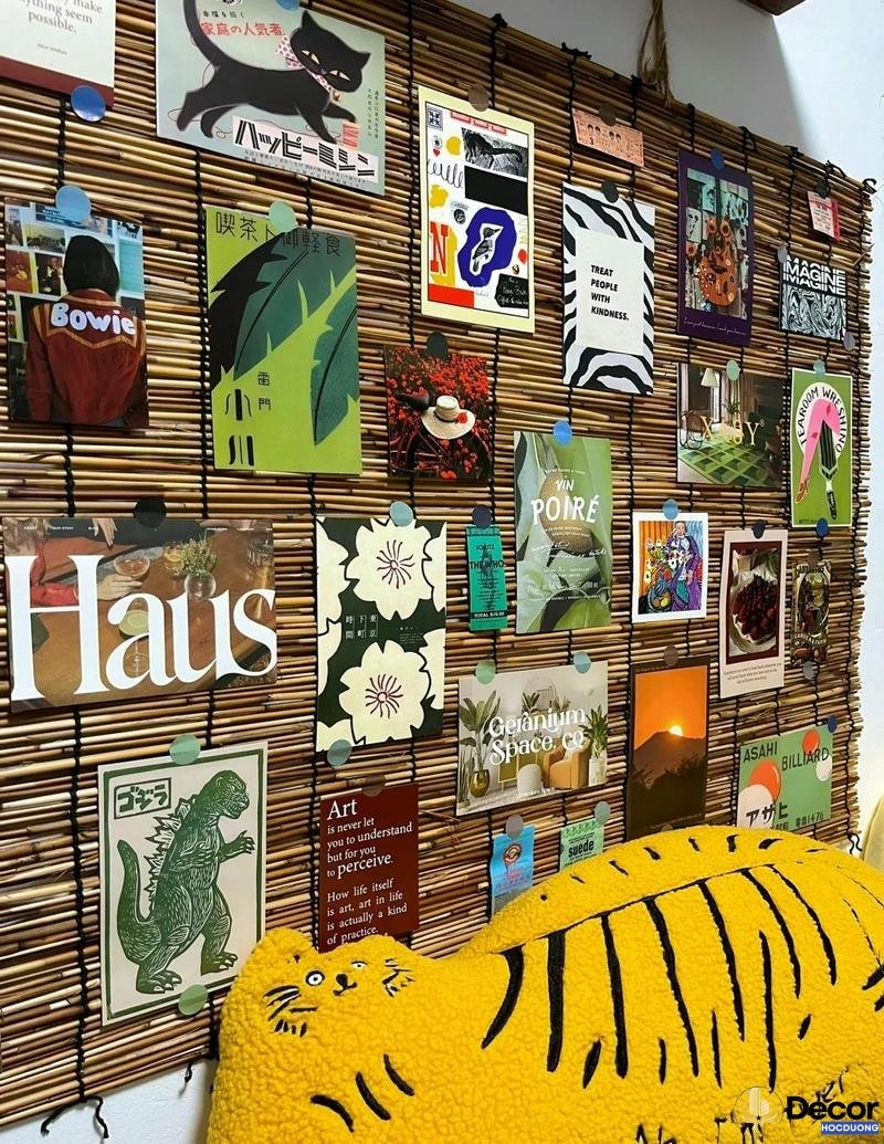 Trang trí mành tre mang đến vẻ đẹp tự nhiên.