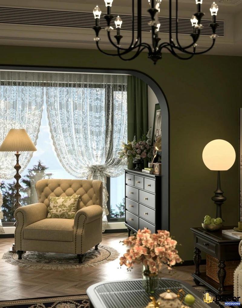 Trang trí nội thất phong cách đơn giản nhưng thu hút.