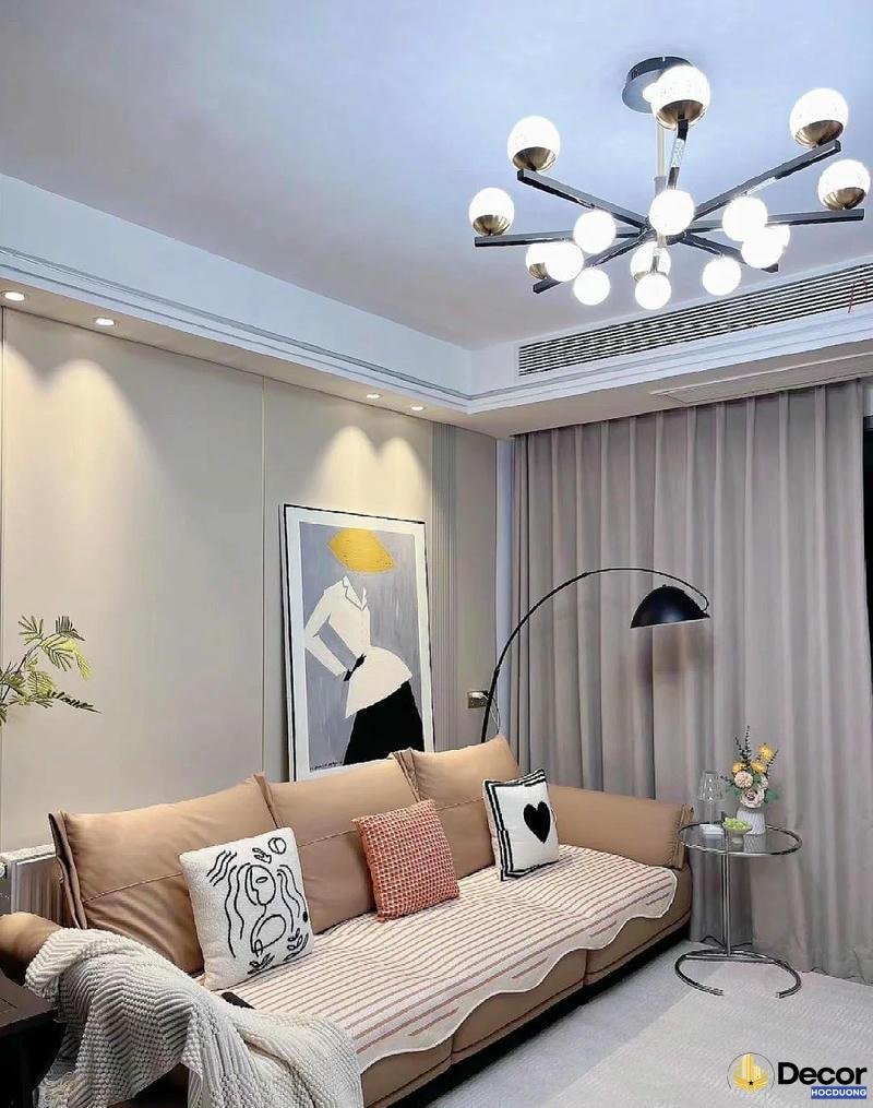 Trang trí nội thất tinh tế mang hơi thở hiện đại.