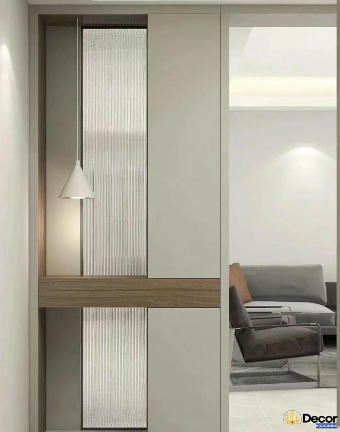 Vach ngan trang tri phong khach lam phong khach noi bat.