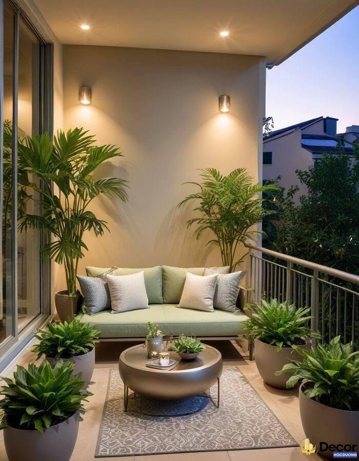 ảnh trang trí ban công chill