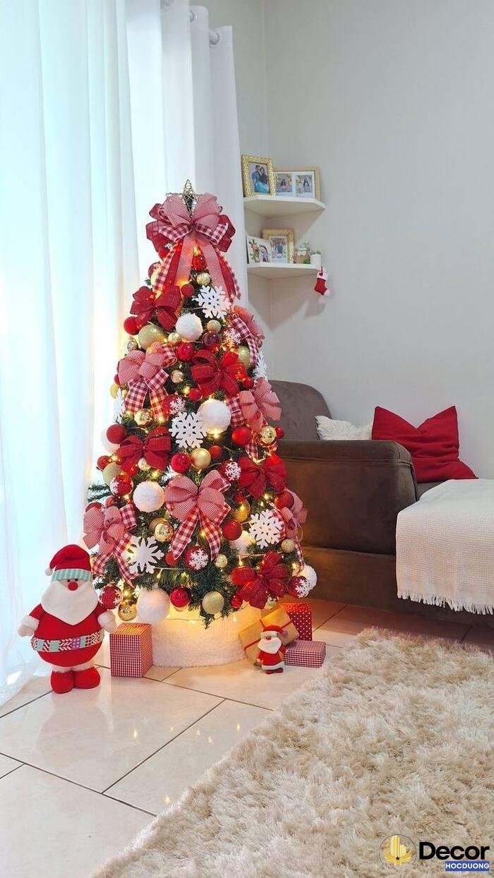 ảnh trang trí cây thông noel xinh