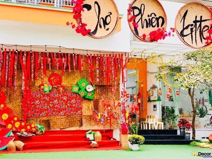 ảnh trang trí gian hàng tết đẹp