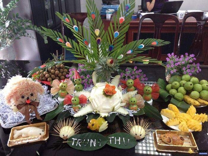 ảnh trang trí mâm ngũ quả cực xinh