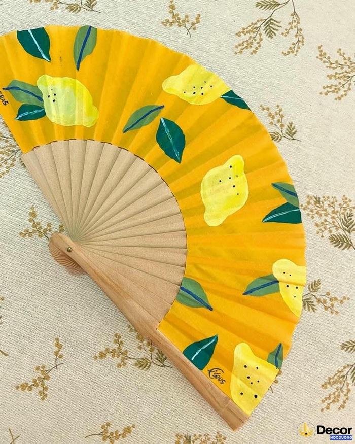 ảnh trang trí quạt quả chanh