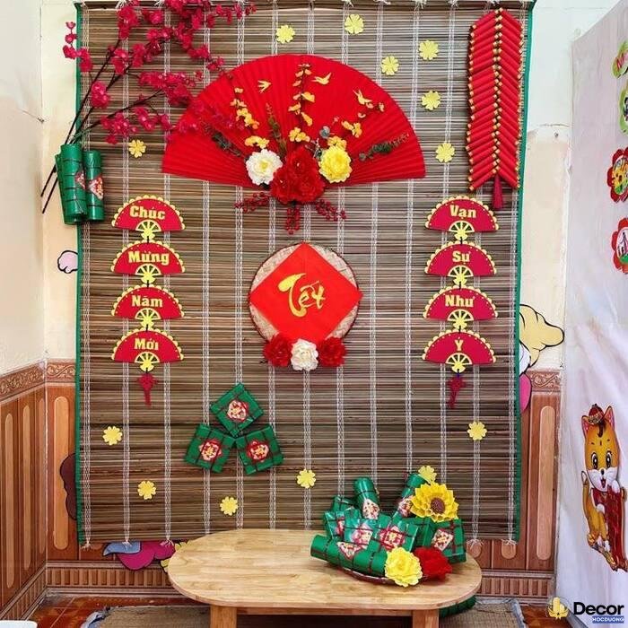 ảnh trang trí quạt tết