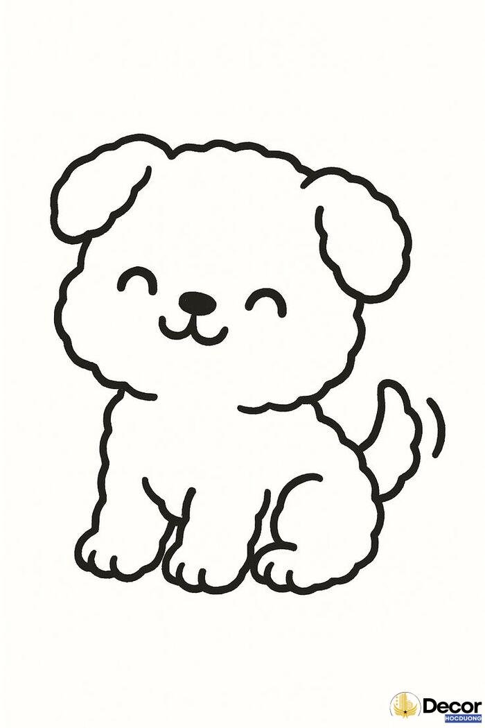 ảnh tranh tô màu cho bé 2 tuổi chó
