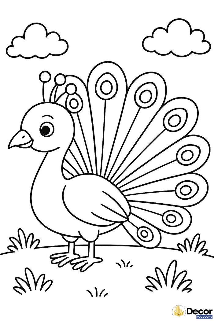 ảnh tranh tô màu đa dạng chủ đề con vật