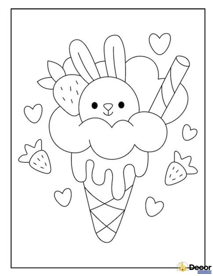 ảnh tranh tô màu động vật cute xinh hd