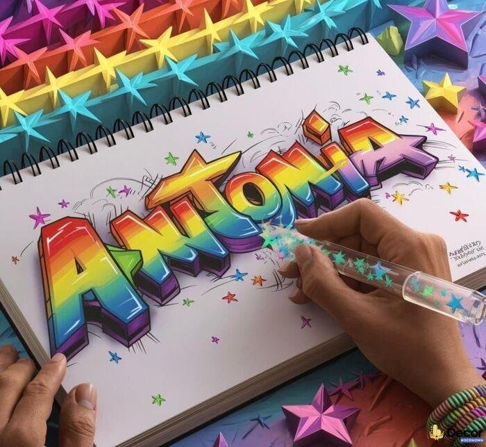 ảnh vẽ chữ trang trí đẹp