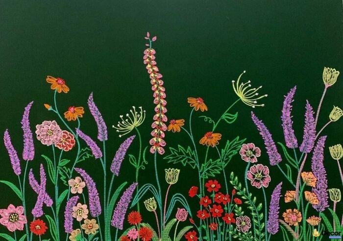 ảnh vẽ hoa trang trí cực xinh