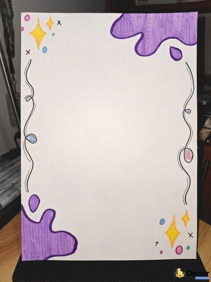 ảnh vẽ hoa trang trí góc giấy a4 đẹp nghệ