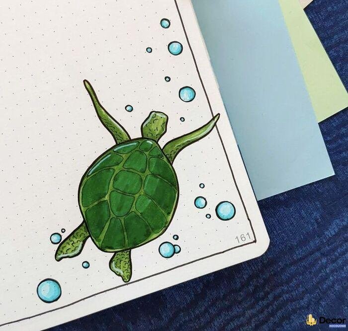 ảnh vẽ hoa trang trí góc giấy a4 đẹp