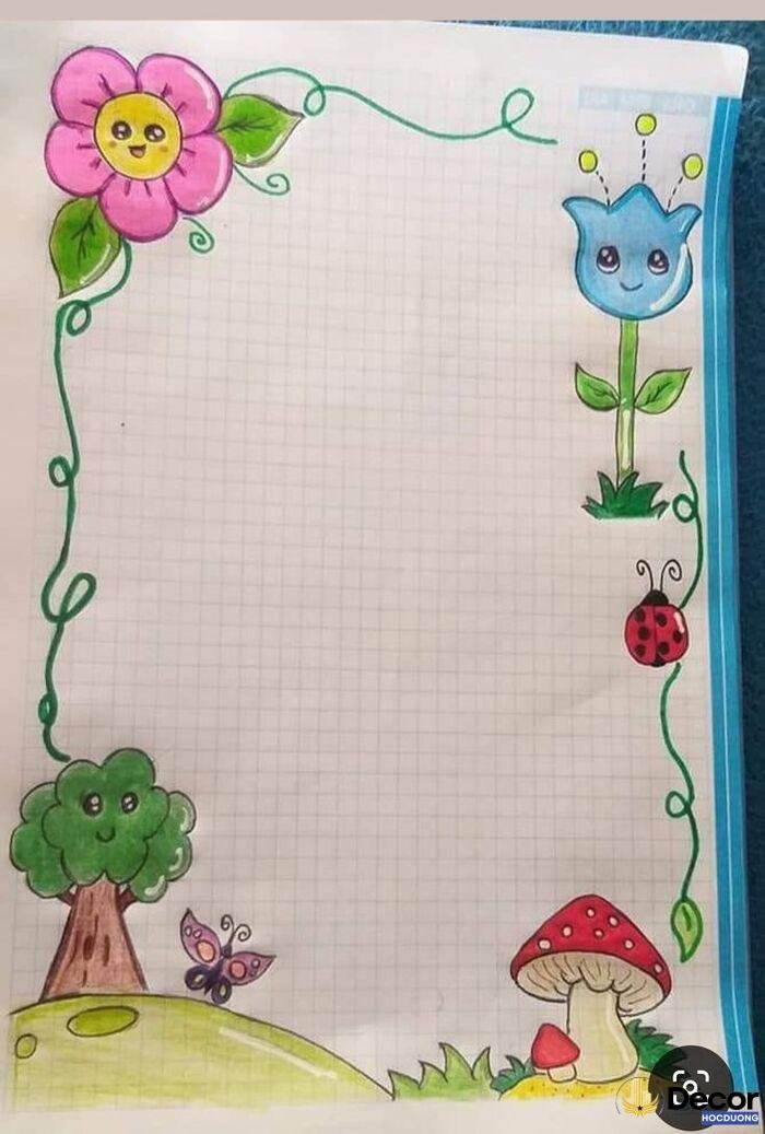 ảnh vẽ khung trang trí cute siêu đẹp