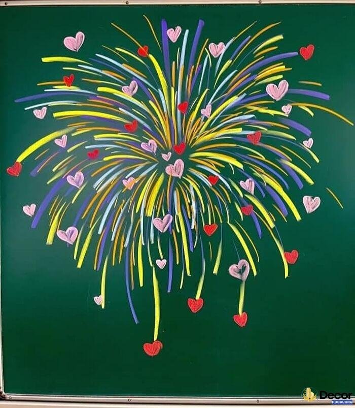 ảnh vẽ trang trí bảng cực nghệ
