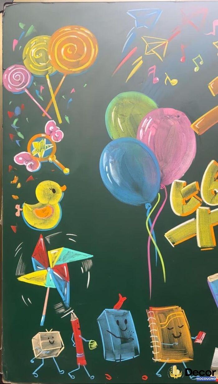 ảnh vẽ trang trí bảng đẹp nghệ