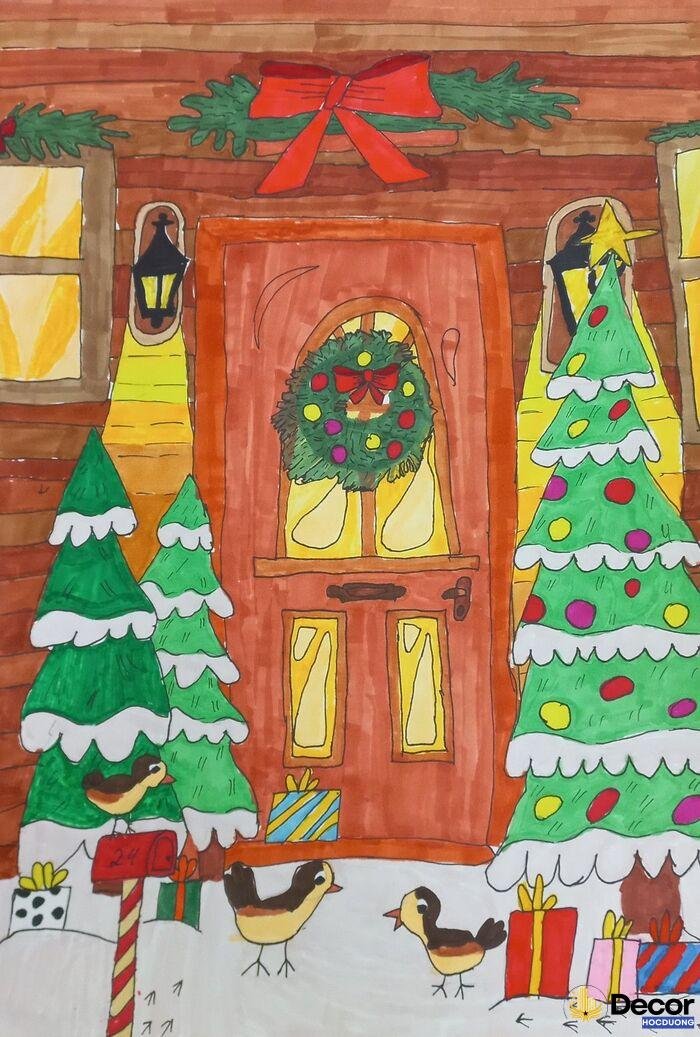 ảnh vẽ trang trí noel đẹp nhất