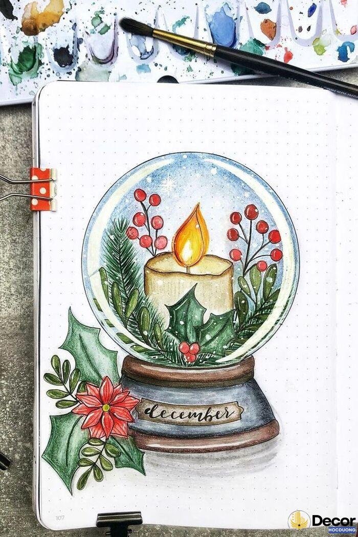 ảnh vẽ trang trí noel