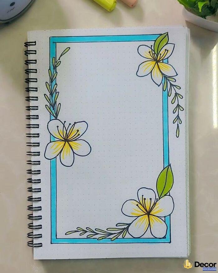 ảnh vẽ trang trí sổ tay đơn giản nghệ