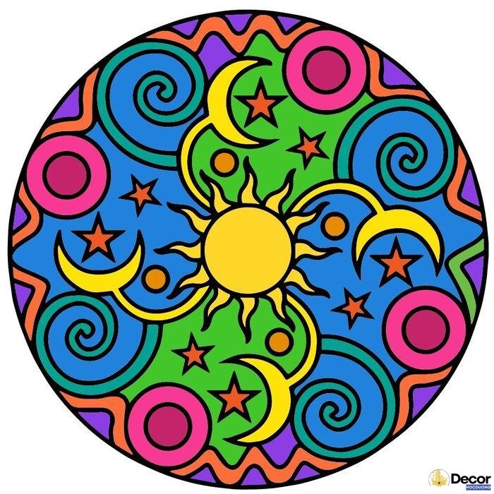 ảnh vẽ trang trí vòng tròn xinh