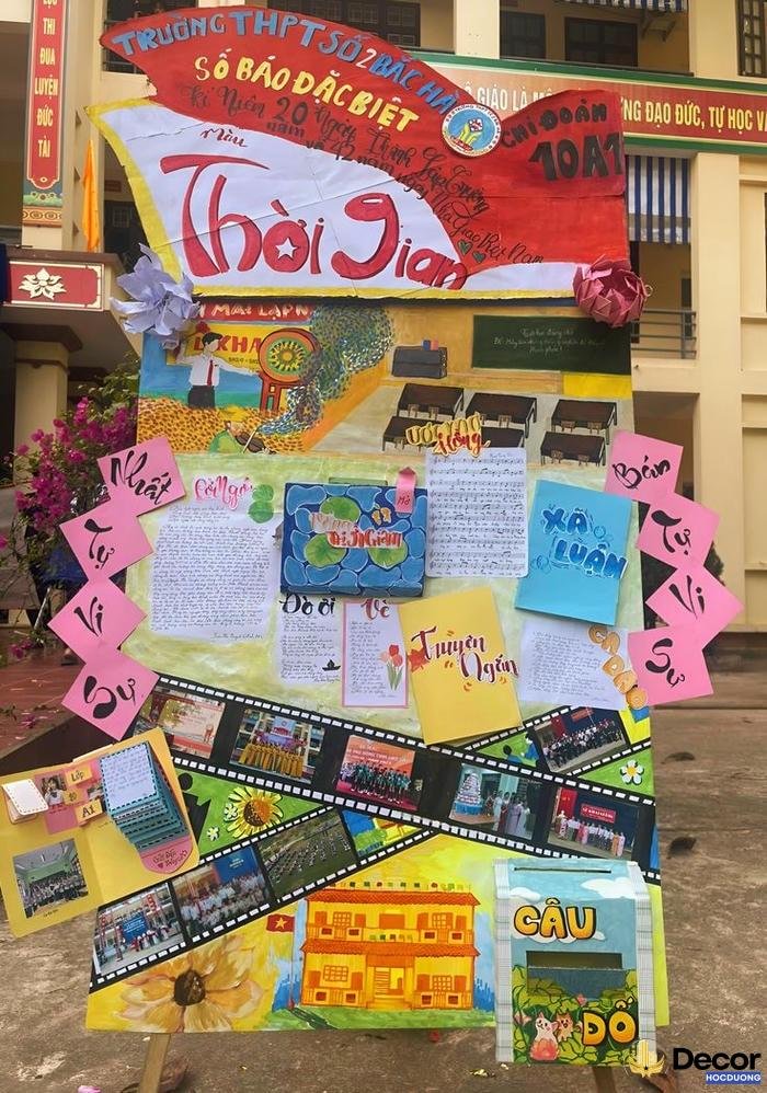 bài 28 trang trí đầu báo tường