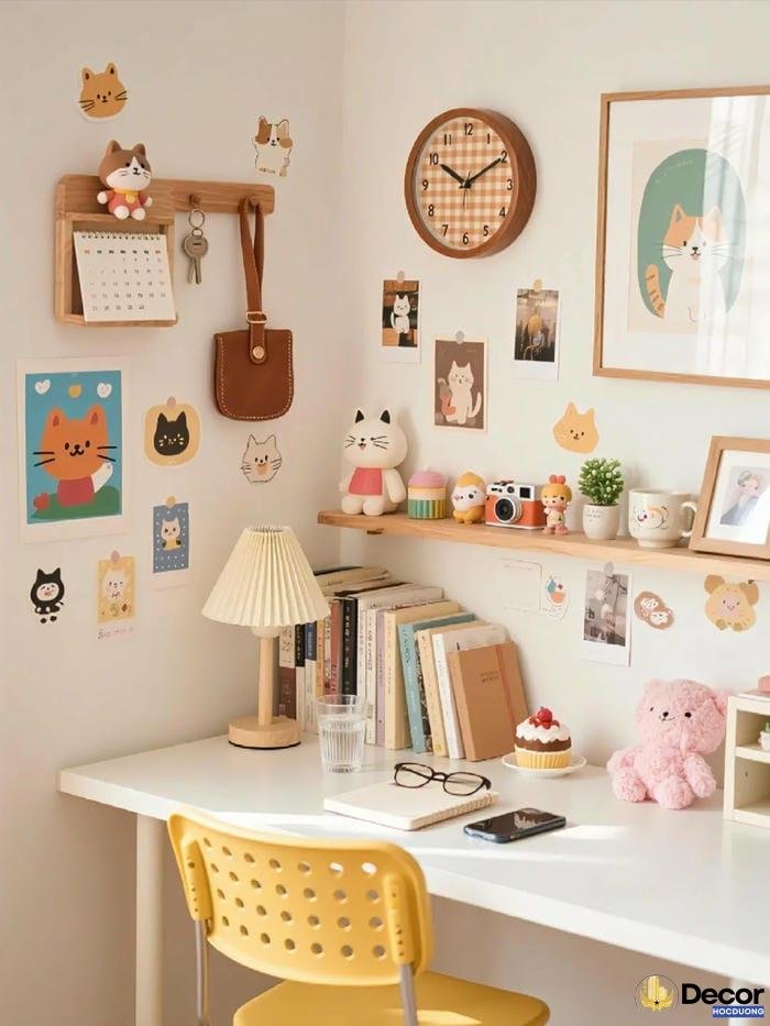 cách trang trí bàn học