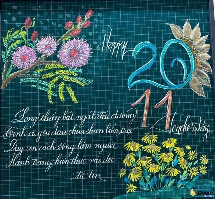 cách trang trí bảng 20_11 bằng phấn