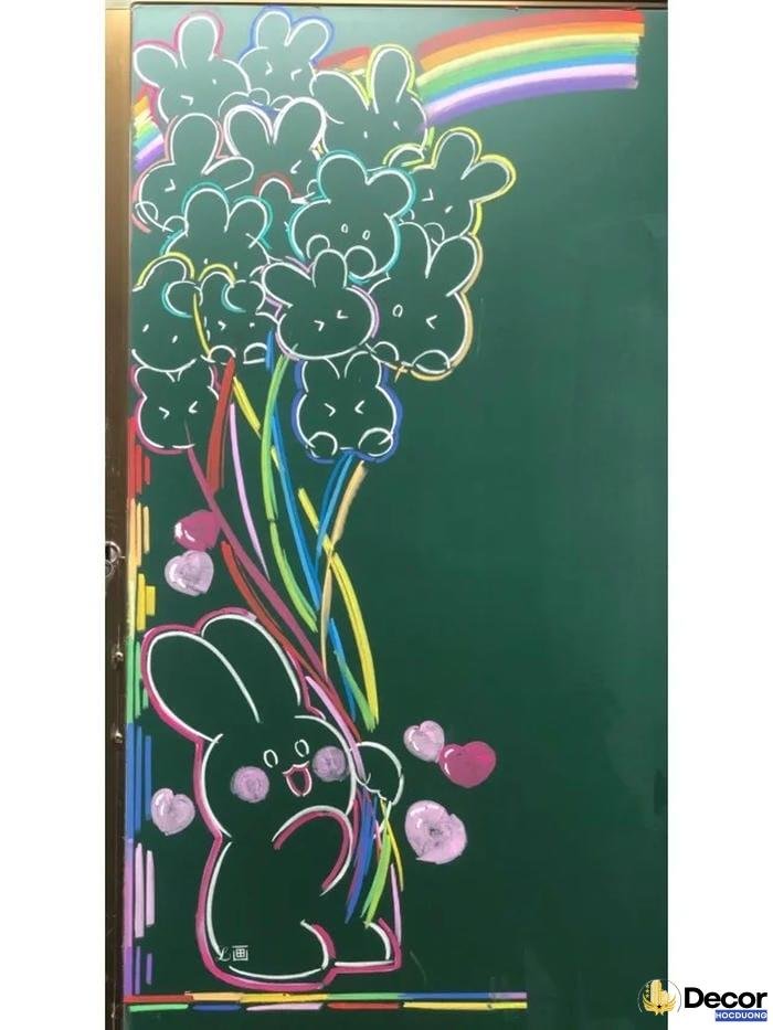 cách trang trí bảng lớp học đẹp