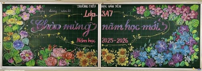 cách trang trí bảng ngày khai giảng