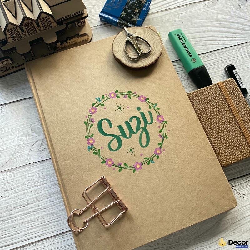 cách trang trí bìa vở đẹp