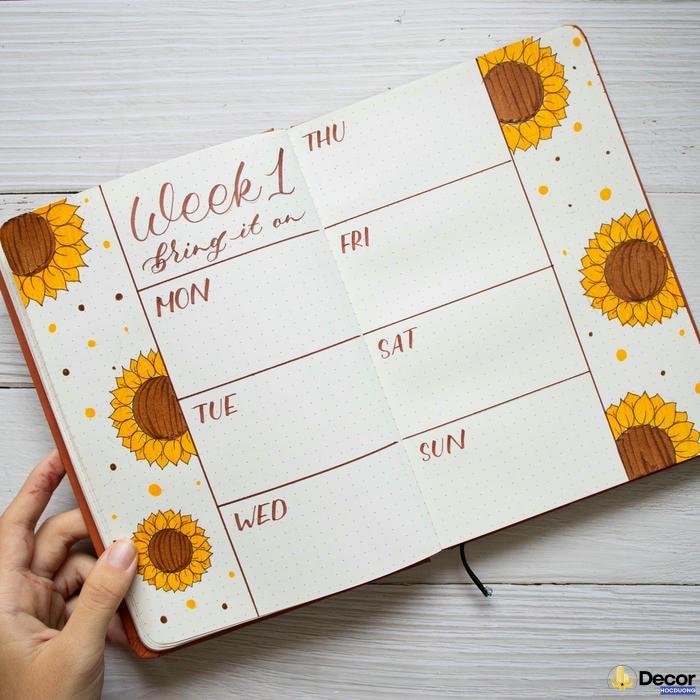 cách trang trí sổ tay học tập đơn giản