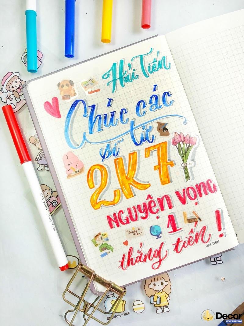 cách vẽ trang trí bìa vở