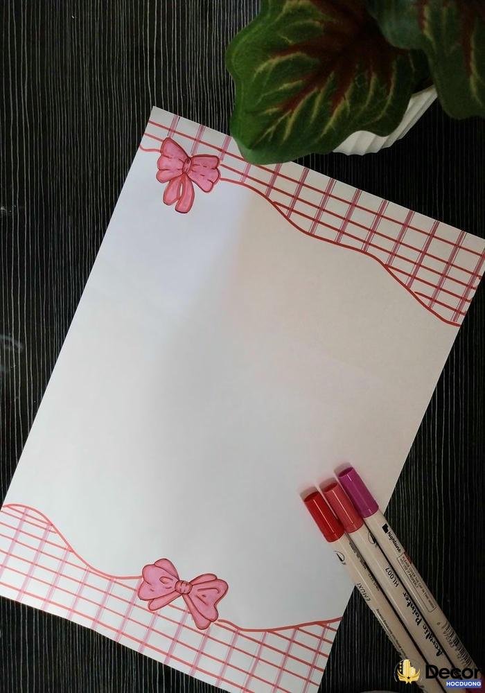 cách vẽ trang trí viền giấy a4