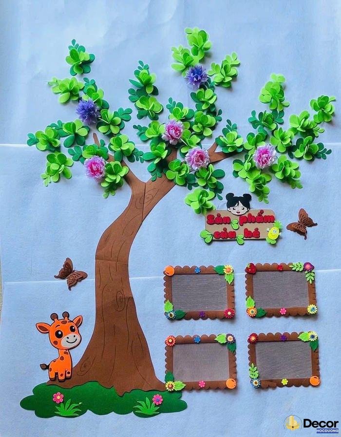 cây giả trang trí góc học tập