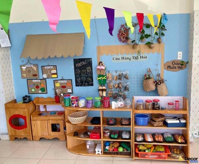 đồ dùng trang trí góc steam mầm non