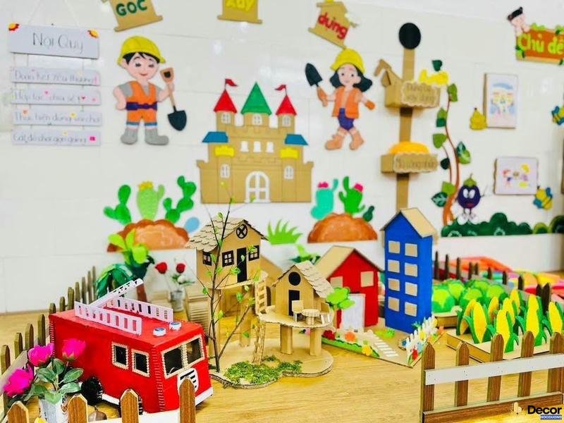 góc trang trí lớp học mầm non quốc tế