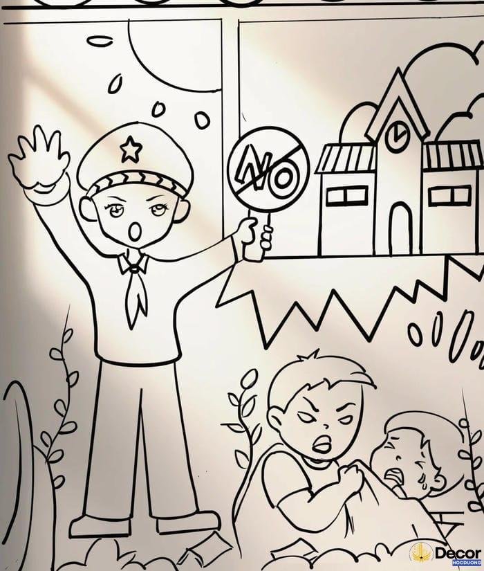 hình ảnh bạo lực học đường cho cuộc thi