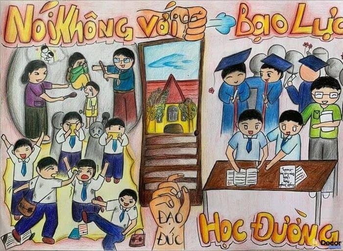 hình ảnh nạn nhân bạo lực học đường