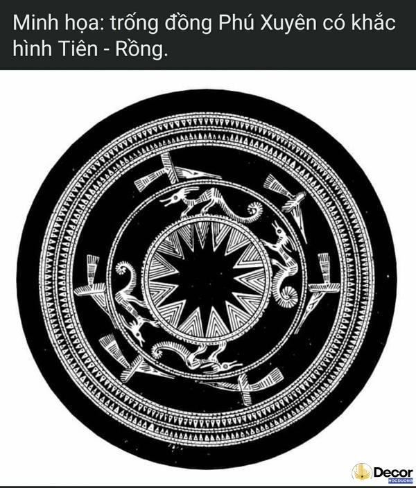 hinh anh thảm trang trí với họa tiết trống đồng