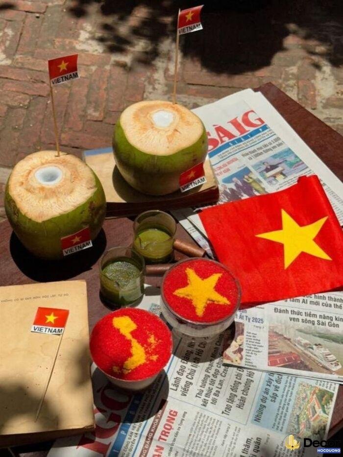 hình ảnh trang trí 30.4 tone đỏ