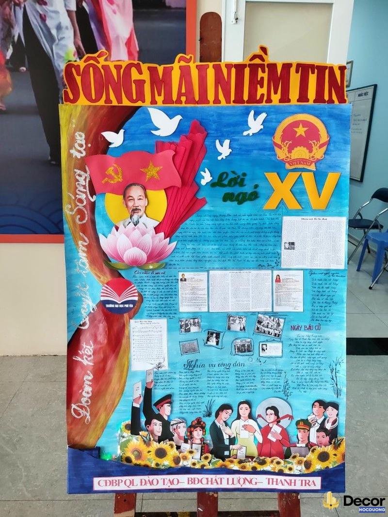 hình ảnh trang trí báo tường trên giấy a0