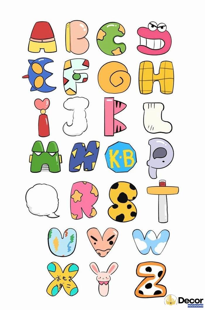 hinh anh trang trí chữ cái