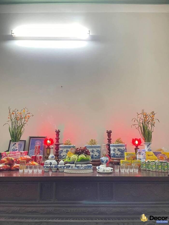 hình ảnh trang trí gia tiên có bàn thờ