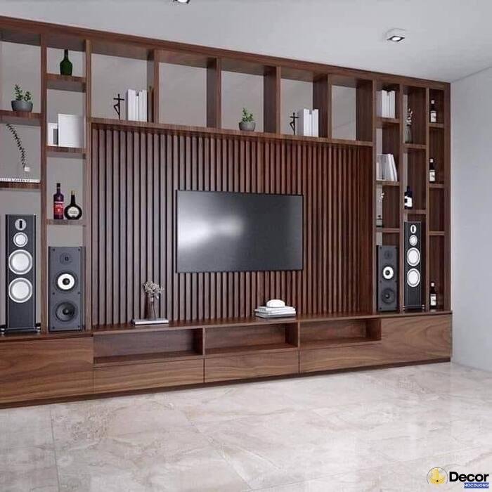 hình ảnh trang trí kệ tivi phòng khách đẹp nhất