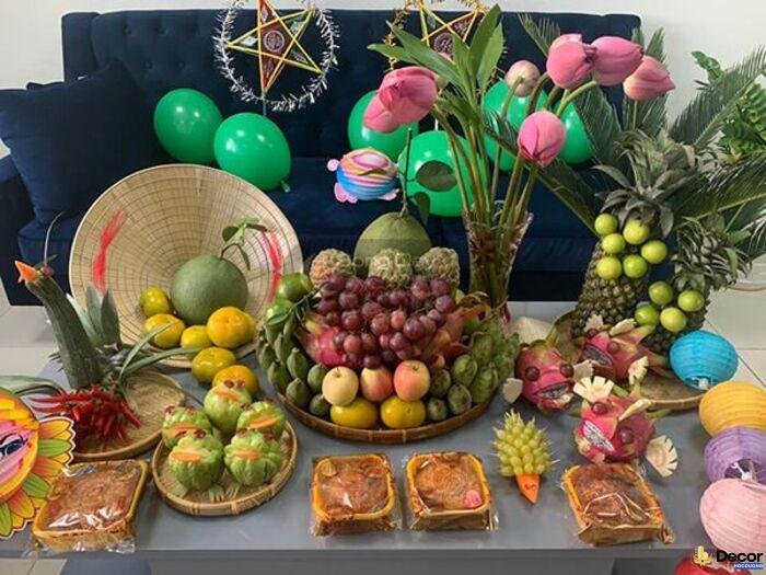 hình ảnh trang trí mâm ngũ quả xinh