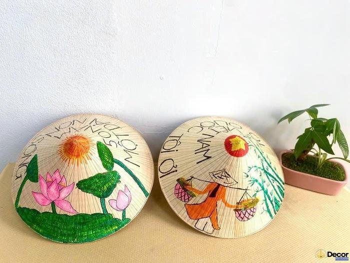 hình ảnh trang trí nón lá