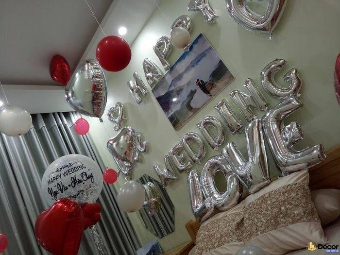 hình ảnh trang trí phòng tân hôn đơn giản