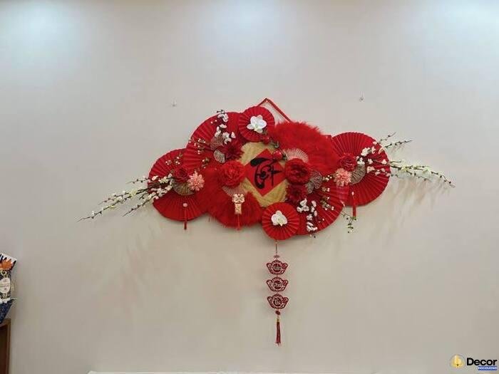 hình ảnh trang trí quạt tết basic